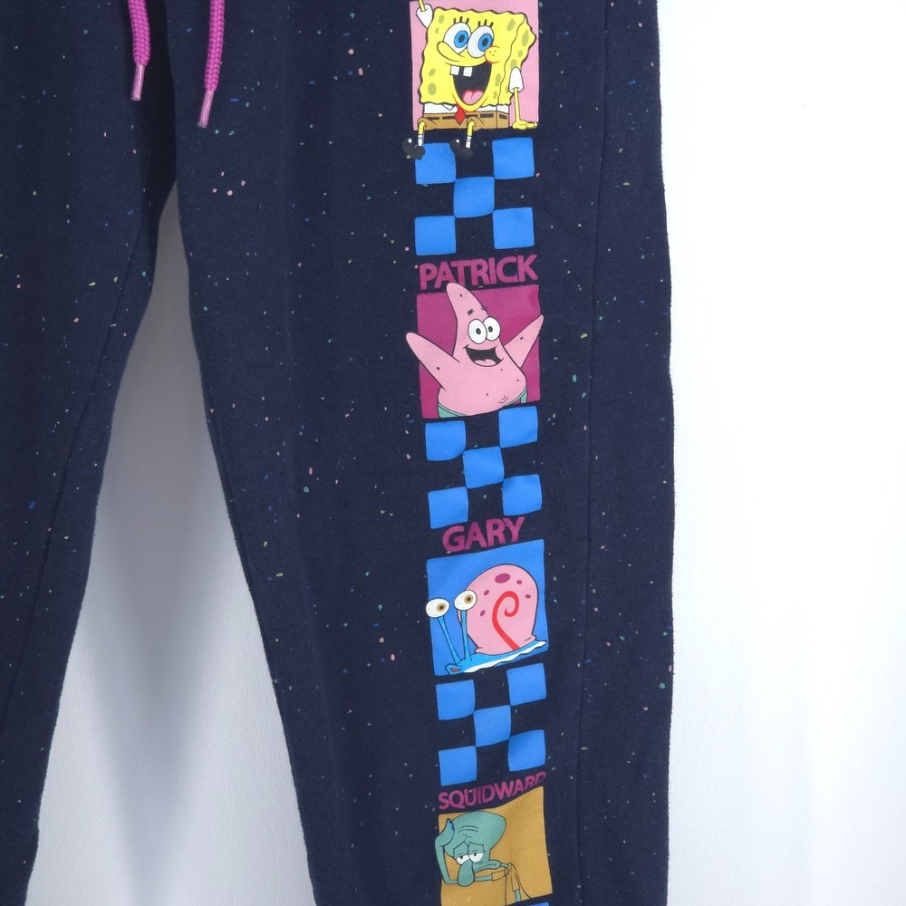 Nickelodeon Spongebob SquarePants Joggers XS Blue Best Friends Club Sweatpants - Picture 11 of 16
